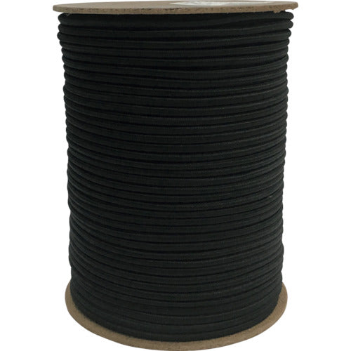 ユタカメイク ゴム タイトゴムロープボビン巻 4.5φ×100m ブラック