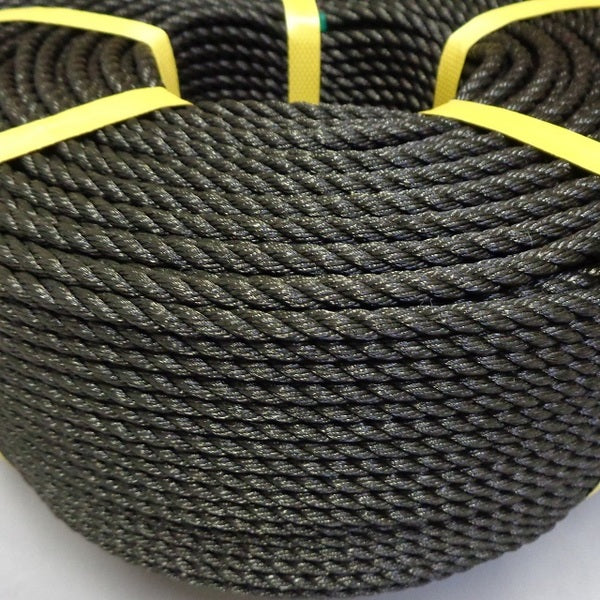 【軽量_耐水性】PEロープ_6mm200m巻・黒色