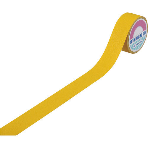 緑十字 滑り止めラインテープ 黄 ASS−55Y 50mm幅×5m 塩ビ+鉱物粒子 屋内外兼用