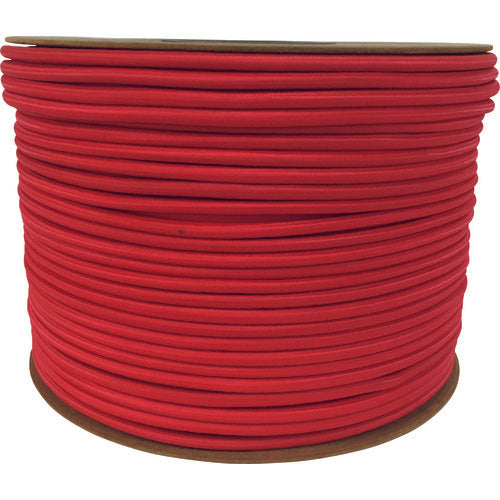 ユタカメイク タイトゴムロープドラム巻 6mm×200m レッド