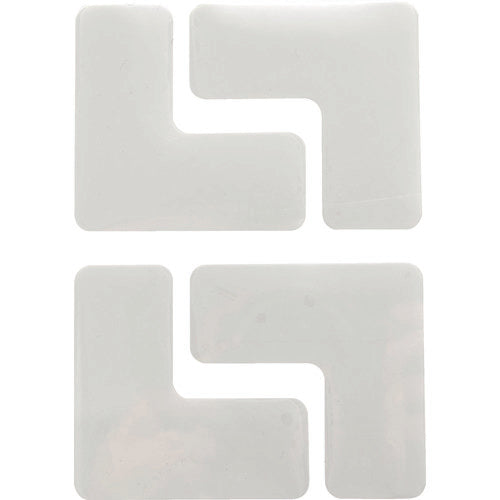 TRUSCO(トラスコ) 耐久フロアサインズL型 Sサイズ 白4枚(1シート)