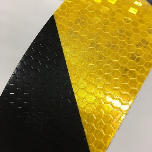 セーフラン 高輝度反射テープ 黄黒 幅50mm×50m