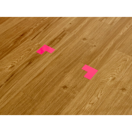 TRUSCO(トラスコ) 蛍光L字シール イエロー 1シート2枚入 50x100x100