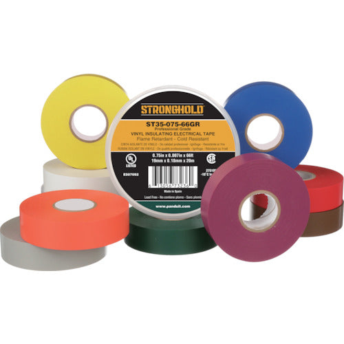 ストロングホールド StrongHoldビニールテープ 耐熱・耐寒・難燃 プロ仕様グレード 紫 幅19.1mm 長さ20m ST35−075−66VI