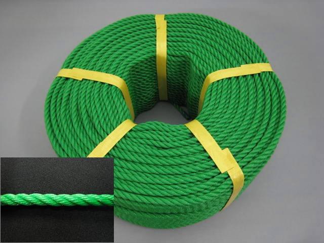 【軽量_耐水性】PEロープ_6mm200m巻・緑色