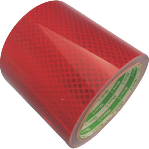 日東エルマテ 軟質高輝度プリズム反射テープDM9600 100mm×5M 赤