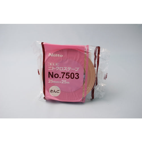 日東 養生用布粘着テープ NO.7503 25mm×25m さんご