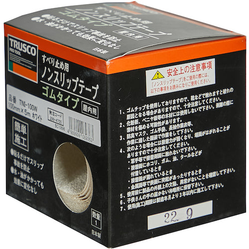 TRUSCO(トラスコ) ノンスリップテープ 屋内用 100mmX5m ホワイト