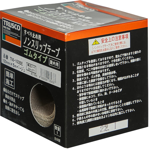 TRUSCO(トラスコ) ノンスリップテープ 屋内用 100mmX5m ベージュ