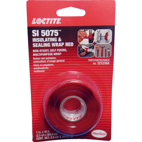ロックタイト 絶縁&シーリングラップ 2.5cm×3m 赤 シリコーンテープ(1212164)(SI5075)
