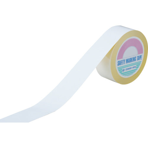 緑十字 ガードテープ(ラインテープ) 白 再剥離タイプ GTH−502W 50幅×20m 屋内用