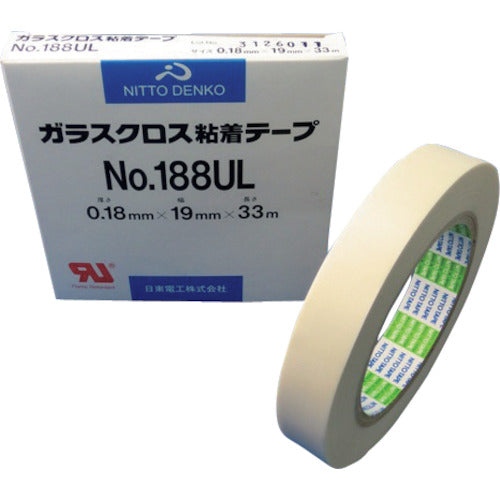 日東 ガラスクロス粘着テープ NO.188UL 0.18mm×19mm×33m