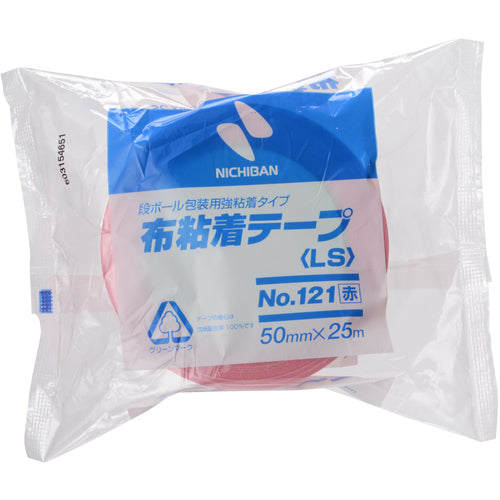 【入荷未定】ニチバン 布粘着テープ121(アカ) 50mmX25m