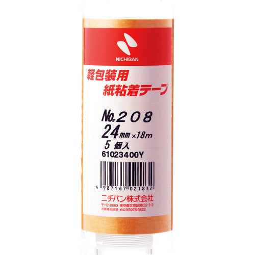 ニチバン 紙粘着テープ 208H−24 24mmX18m(5巻入り)