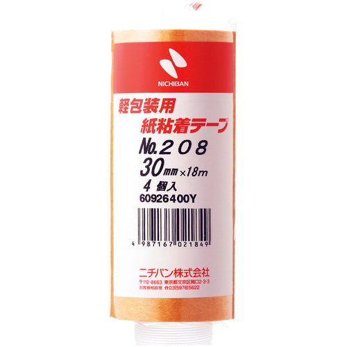 ニチバン 紙粘着テープ208H−30 30mmX18m(4巻入り)