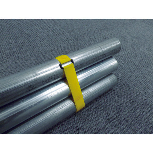 ユタカメイク マジックテープ 結束テープ 25mm巾×550mm イエロー