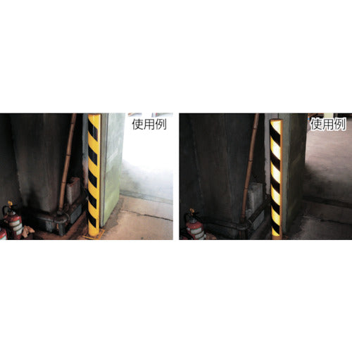 スリオン 危険表示用反射テープ 90mm×10m黄/黒