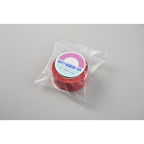 緑十字 クリーンルーム用ラインテープ 赤 50mm幅×33m PET+PVC