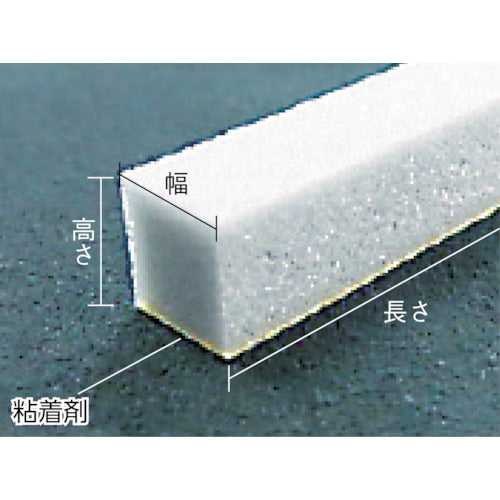 TRUSCO 角バッカー 7mmX10mmX1mテープ付 (100本入)