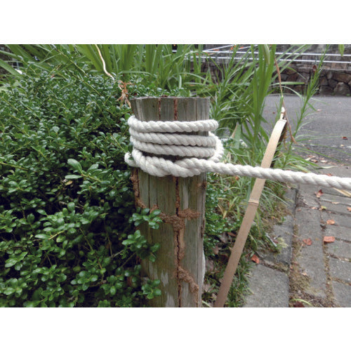 TRUSCO(トラスコ) 綿ロープ 3つ打 線径9mmX長さ20m