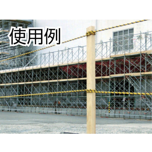 TRUSCO(トラスコ) 標識ロープ 3つ打 線径10mmX長さ100m