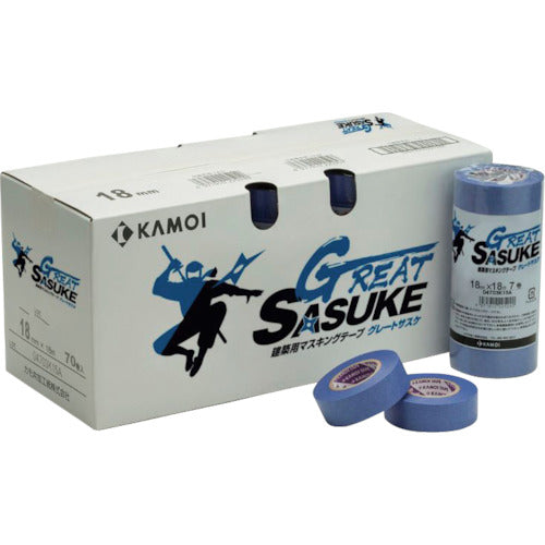カモ井 グレートサスケ マスキングテープ建築塗装用(7巻入り)