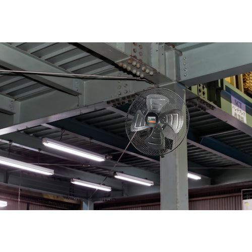 TRUSCO 【2025年5月中旬入荷予定】全閉式工場扇 ジェネラルファン 壁掛けタイプ アルミハネ ブラック