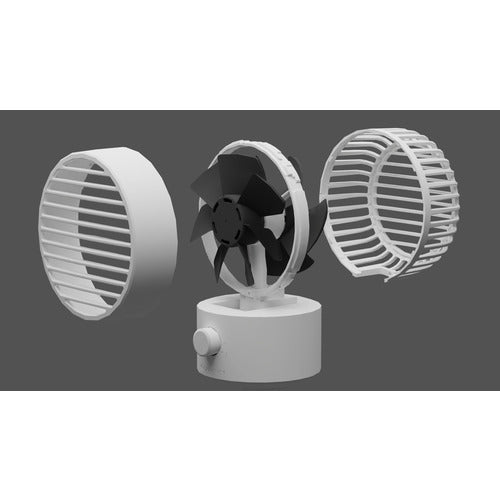 RHYTHM 卓上扇風機 静音 小型 USB給電式 自動首振り 強力 DCモーター 2重反転ファン デスクファン お手入れ簡単 Silky Wind Mini ダークグレー