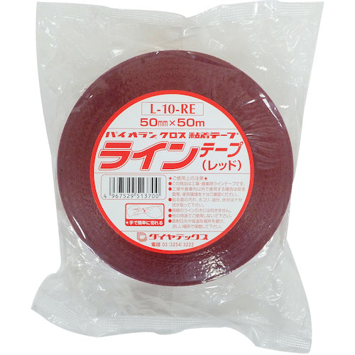 パイオラン ラインテープ 50mm×50m 赤