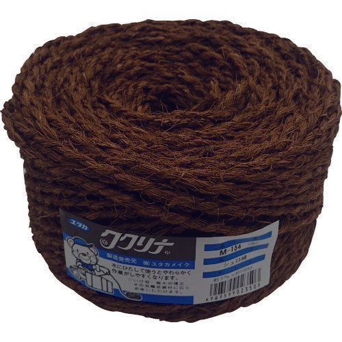 ユタカメイク 荷造り紐 シュロ縄玉 約3mm×100m ブラウン