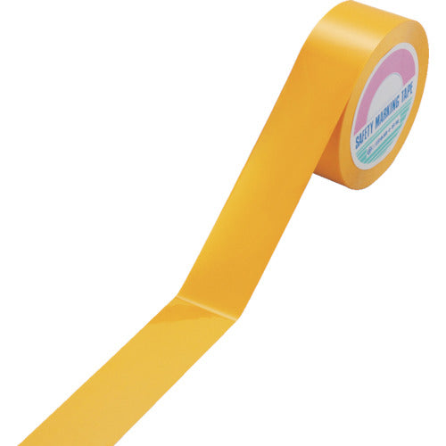 緑十字 ガードテープ(ラインテープ) 黄 GTH−502Y 50mm幅×20m 再剥離タイプ