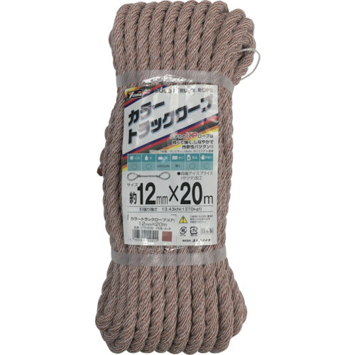ユタカメイク カラートラックロープ 12mm×20m カッチ
