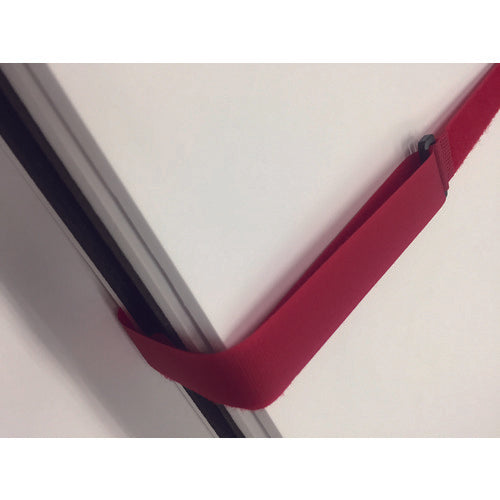 ユタカメイク マジックテープ マジックストラップ強力結束 25mm×130cm レッド