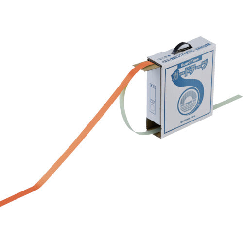 緑十字 ガードテープ(ラインテープ) オレンジ GT−251YR 25mm幅×100m 屋内用