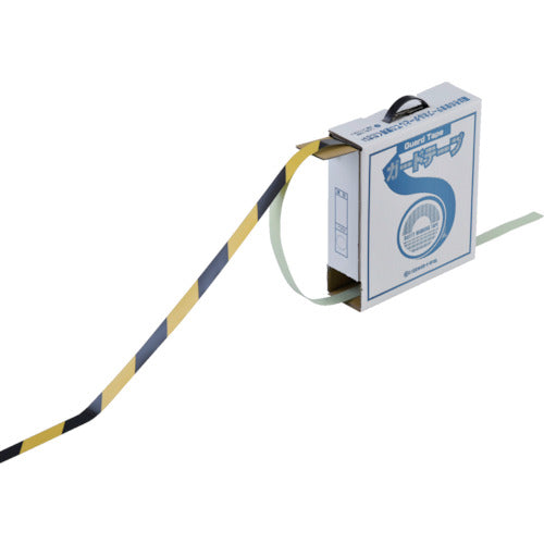 緑十字 ガードテープ(ラインテープ) 黄/黒(トラ柄) GT−251TR 25mm幅×100m