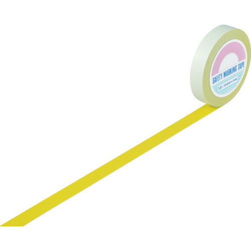 緑十字 ガードテープ(ラインテープ) 黄 GT−252Y 25mm幅×20m 屋内用