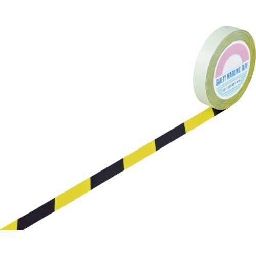 緑十字 ガードテープ(ラインテープ) 黄/黒(トラ柄) GT−252TR 25mm幅×20m