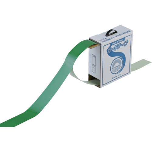 緑十字 ガードテープ(ラインテープ) 緑 GT−751G 75mm幅×100m 屋内用