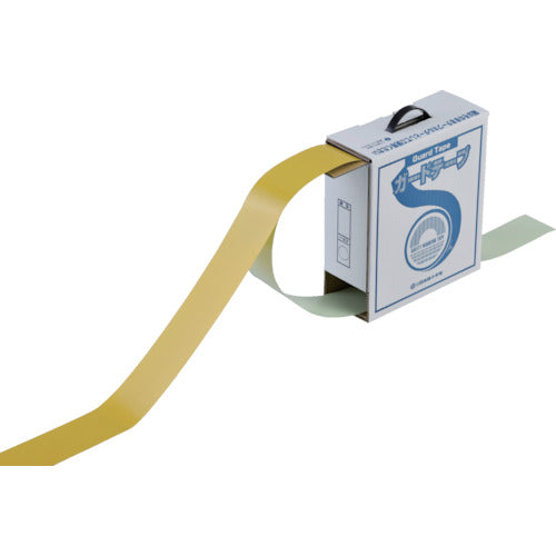 緑十字 ガードテープ(ラインテープ) 黄 GT−751Y 75mm幅×100m 屋内用
