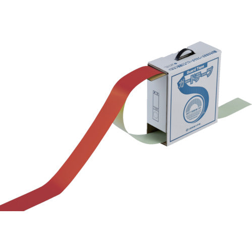 緑十字 ガードテープ(ラインテープ) 赤 GT−751R75mm幅×100m 屋内用