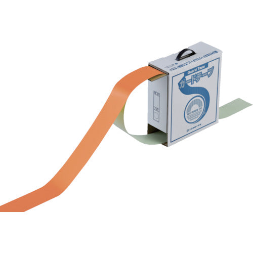 緑十字 ガードテープ(ラインテープ) オレンジ GT−751YR 75mm幅×100m 屋内用