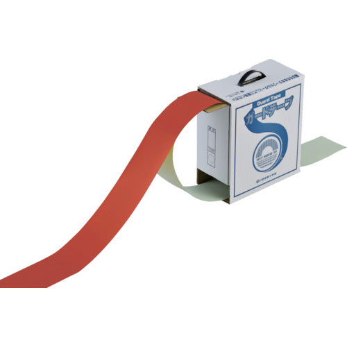 緑十字 ガードテープ(ラインテープ) 赤 GT−101R 100mm幅×100m 屋内用