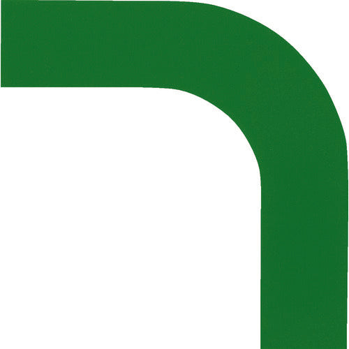 緑十字 コーナー用ガードテープ(25mm幅用) 緑 GTL−25G 10枚組 屋内用