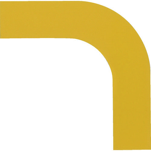 緑十字 コーナー用ガードテープ(25mm幅用) 黄 GTL−25Y 10枚組 屋内用