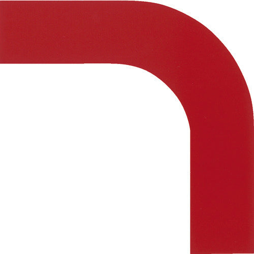 緑十字 コーナー用ガードテープ(25mm幅用) 赤 GTL−25R 10枚組 屋内用