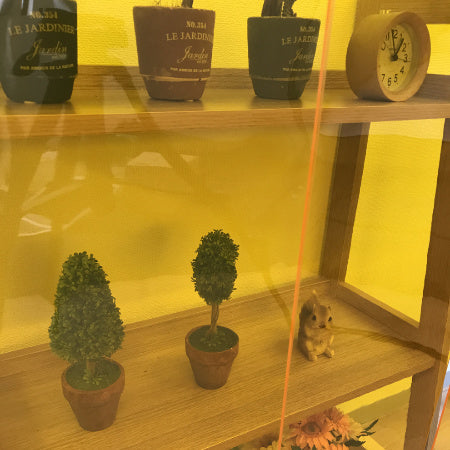 生地カットサンプル|のれん【フラット】防炎静電防虫オレンジ(スワロンストリップドアシート)