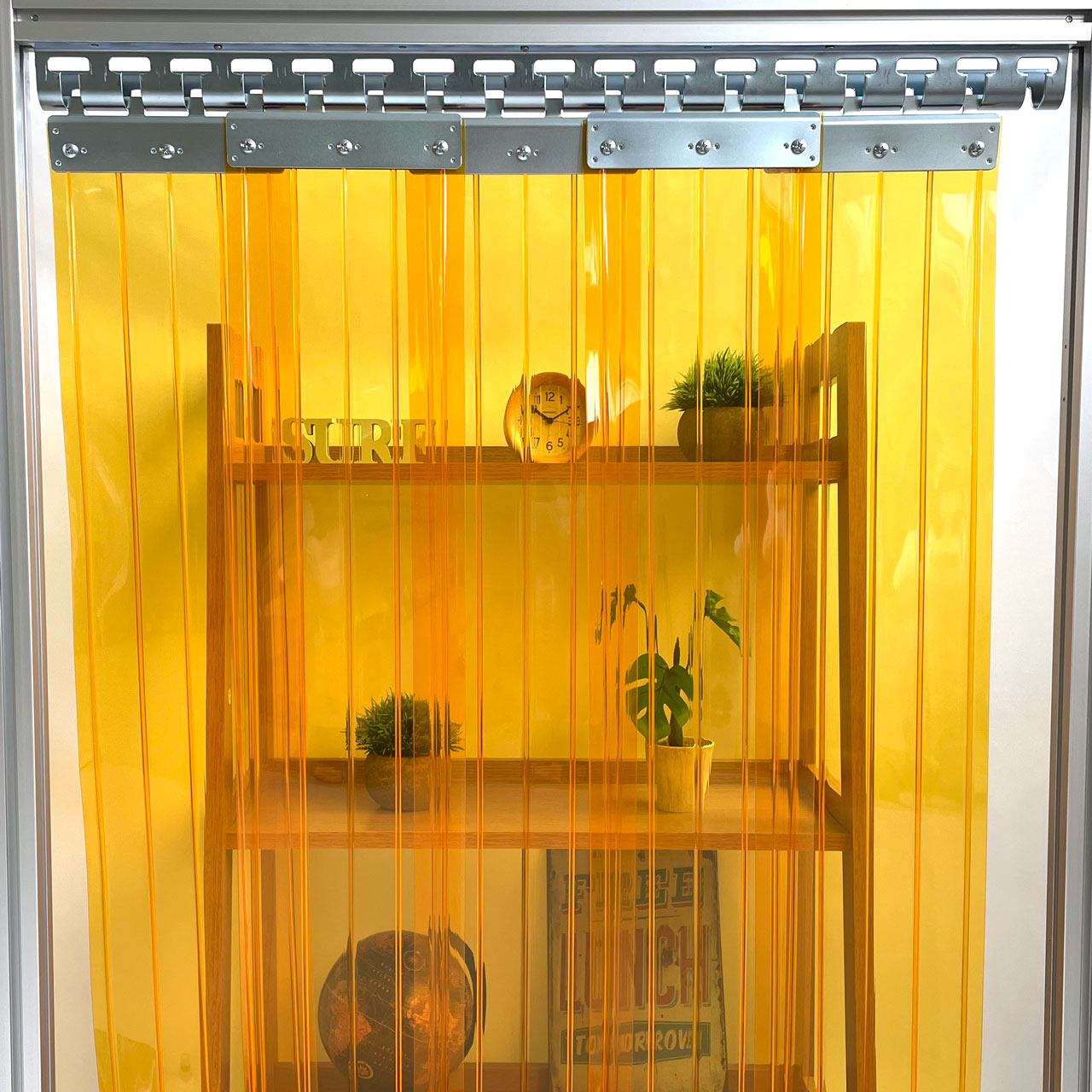 生地カットサンプル|ポインターズのれん【リブ】帯電防止防虫オレンジ