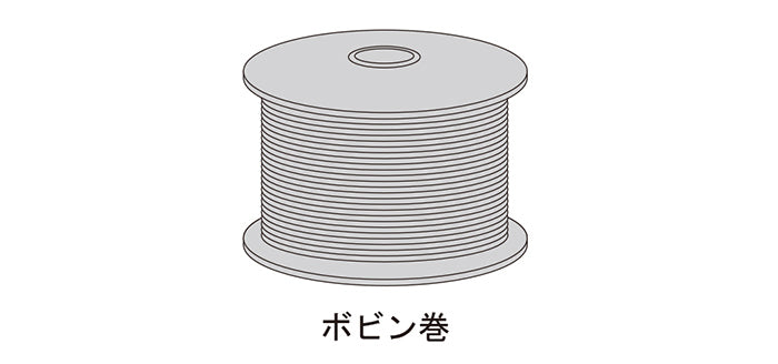 難燃ロープ 太さ4mm×300mボビン巻