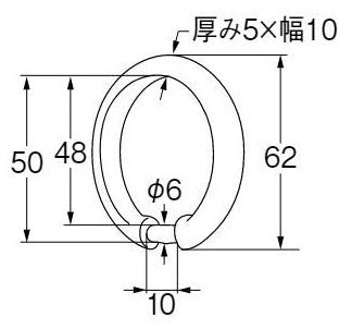 カーテンリング【高強度つっぱり棒対応】(TDP-ORDER-TROD-RING)