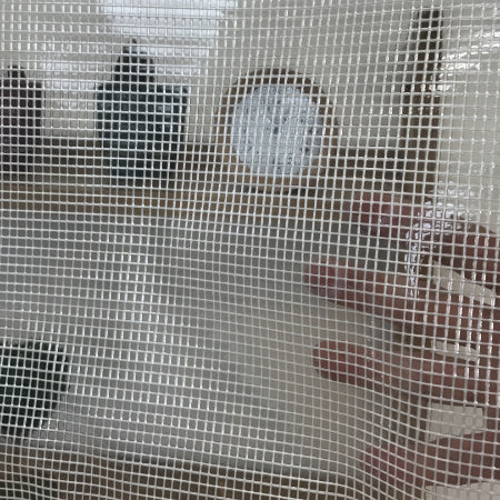 【特注】【防炎・厚手・帯電防止】580T 0.58mm 糸入り透明ビニール(VP-580T)